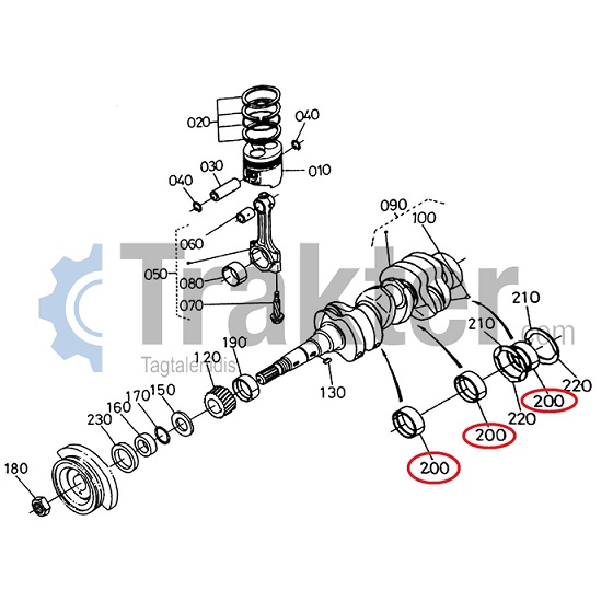 Trakter.com - METAL CRANKPIN CRANKSHAFT 040 ORIGINAL KUBOTA