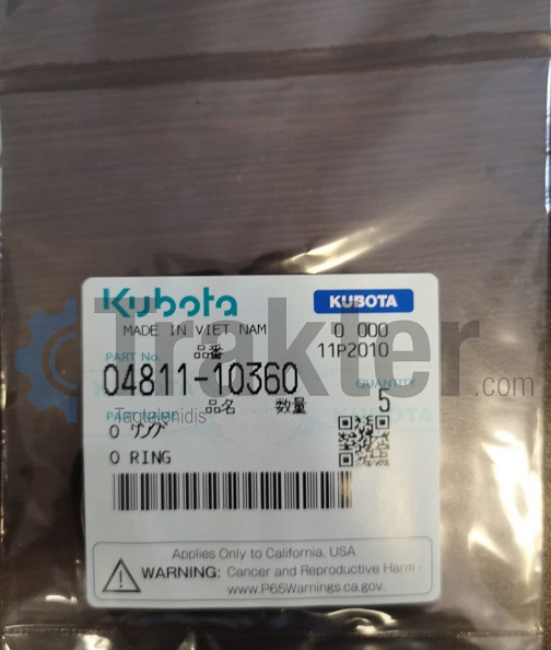 Trakter.com - ORING ORIGINAL KUBOTA 04811-10360