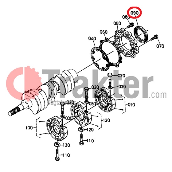 印籠4点 Trakter.com - SEAL CRANKSHAFT REAR WHEEL ORIGINAL KUBOTA