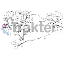 TERMINAL DE BARRA DERECHA DE ACOPLAMIENTO PARA VOLANTE BI-SPEED KUBOTA ORIGINAL 34550-15580
