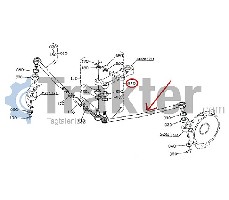 TESTA DEL TIRANTE SINISTRA ORIGINAL KUBOTA 34070-13700 34070-13703