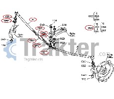 TESTA DEL TIRANTE TRAINO DESTRA ORIGINAL KUBOTA T1040-13740