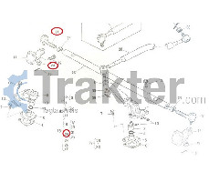 ROD TIE END LEFT ORIGINAL KUBOTA 38440-44790