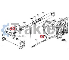 ACHSE 4X4 MUFFE ORIGINAL KUBOTA t0070-14710 31353-44520 h3130-44520