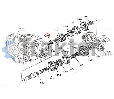 RODAMIENTO DEL EJE MARCHA ATRÁS ORIGINAL KUBOTA 64441-22170 34070-22260 08101-06305