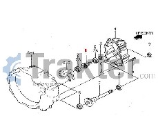 ALBERO CAMBIO MOVIMENTO ANTERIORE INGRANAGGIO 14 DENTI ORIGINAL ISEKI 1636-127-001-00