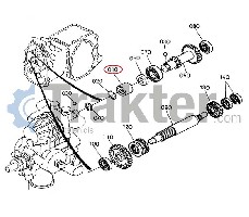 ALBERO GIUNTO CAMBIO SPLINE ORIGINAL KUBOTA 6A000-13750