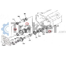 ALBERO CAMBIO CUSCINETTO ORIGINAL KUBOTA 64441-22170 34070-22260 08101-06305