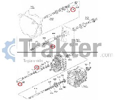 ALBERO DI TRASMISSIONE GIUNTO SCANALATURA ORIGINAL KUBOTA 6c040-13663