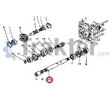 ALBERO 5o PTO ORIGINAL KUBOTA 66621-14711 66621-14710
