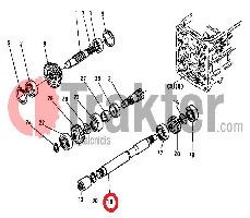 WELLE PTO ORIGINAL KUBOTA 66621-14711 66621-14710