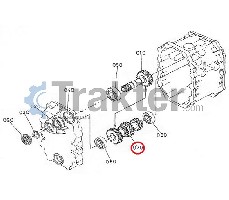 ACHSE MIT ZAHNRAD 4 ORIGINAL KUBOTA 37410-14310
