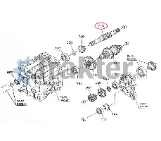 GETRIEBEWELLE 1nd ORIGINAL KUBOTA 6E100-14110