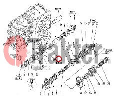 ALBERO CAMBIO 2 ORIGINAL KUBOTA 66621-14610 66621-14611