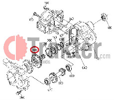 EJE DE ENGRANAJE PARA CAJA DE CAMBIOS 21T 4X4 KUBOTA ORIGINAL 6c040-77643