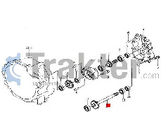 GETRIEBEWELLE UNTEN MIT ZAHNRAD 25 ZÄHNE ORIGINAL ISEKI 1620-128-002-00