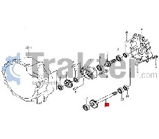 ALBERO CAMBIO DI SOTTO CON INGRANAGGIO 25 DENTI ORIGINAL ISEKI 1620-128-002-00
