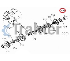 ALBERO CAMBIO GIUNTO SCANALATURA ORIGINAL KUBOTA 37410-14610