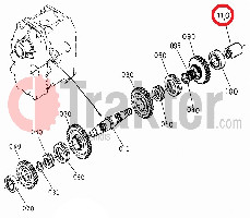 ACOPLAMIENTO DE RANURA EN EJE DE CAJA CAMBIOS KUBOTA ORIGINAL 37410-14610