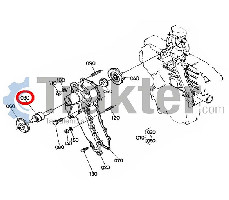 WASSERPUMPE KUGELLAGER ORIGINAL KUBOTA 16661-73550 15521-73550