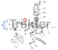 ΑΝΤΛΙΑΣ ΝΕΡΟΥ ΚΟΛΑΡΟ ΕΠΙΣΤΡΟΦΗΣ ORIGINAL KUBOTA 15531-73340