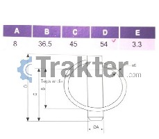 ARATRO ANELLO DI SICUREZZA 8X45