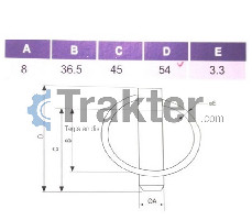 ARATRO ANELLO DI SICUREZZA 8X45
