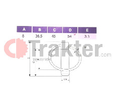 ARATRO ANELLO DI SICUREZZA 8X45