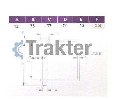 GANCHO CON PASADOR CIRCULAR PARA BLOQUEO DE EJE 12X67
