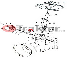 VOLANTE CON BOLA DE TUERCA Y EJE DE 5 DIENTES
