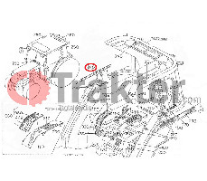 PEGATINA PARA GUARDABARROS DE LA DERECHA KUBOTA ORIGINAL t0270-80920