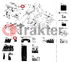 ADESIVO LEVA ACCELERATTORE ORIGINAL KUBOTA 67156-47310 37410-47430