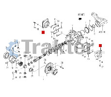 DIFFERENTIAL-VORDERLAGERBASIS ORIGINAL ISEKI 1488-411-003-00 1656-432-004-00