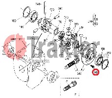 INGRANAGGIO DIFFERENZIALE ANTERIORE BULLONE ORIGINAL KUBOTA 67810-56680