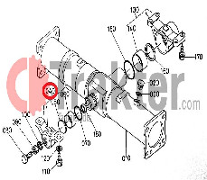 DIFFERENZIALE SUPPORTO PERNO DI BIELLA METALLICO BASE ANTERIORE ORIGINAL KUBOTA 34070-13502 34070-13500