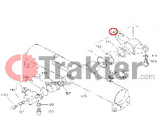 DIFFERENZIALE SUPPORTO METALLICO PERNO DI BIELLA BASE POSTERIORE ORIGINAL KUBOTA h3400-13600 34030-13600