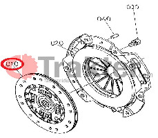 KUPPLUNGSSCHEIBE ORIGINAL KUBOTA 6a320-13400