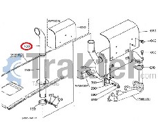 MARMITTA DI SCARICO ORIGINAL KUBOTA H1730-12410 17381-12410