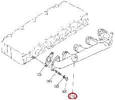 MARMITTA CONDOTTO DI SCARICO ORIGINAL KUBOTA 16691-12310
