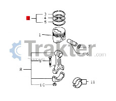 ANILLOS DE PISTÓN ORIGINAL ISEKI 6212-121-003-00