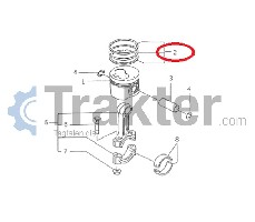 ANELLI DI PISTONE ORIGINAL ISEKI 6212-121-020-20