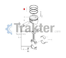 ANELLI DI PISTONE ORIGINAL ISEKI 6212-121-028-30