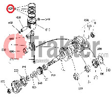 ΕΛΑΤΗΡΙΑ ΠΙΣΤΟΝΙΟΥ ORIGINAL KUBOTA 1a011-21050 1a011-21051