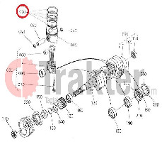 PISTON RINGS STANDARD ORIGINAL KUBOTA 16427-21050