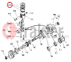 PISTON RINGS ORIGINAL KUBOTA STANDARD 1a001-21050