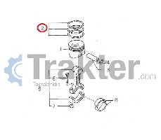 ANELLI DI PISTONE STD 6212-121-001-00 OEM