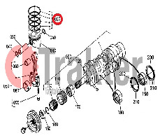 PISTON RINGS ORIGINAL KUBOTA 1g700-21050