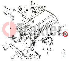 RING HOOK BONNET ORIGINAL KUBOTA 66711-55221 66711-55220
