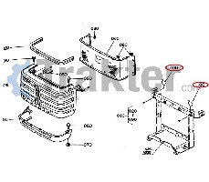 COFANO GANCIO ANELLI ORIGINAL KUBOTA 6c040-54364 6c040-54365