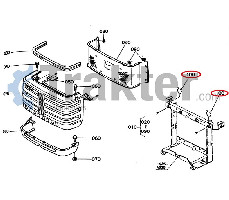 COFANO GANCIO ANELLI ORIGINAL KUBOTA 6c040-54364 6c040-54365